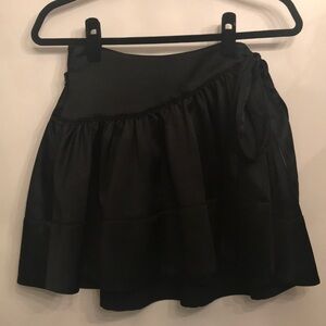 Bebe black satin swing skirt